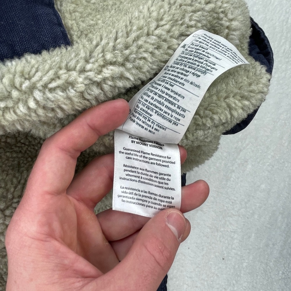 Vintage Carhartt Vest Mens 2XL Tall Blue Sherpa Lined FR Flame Resistant Cat 4 - Picture 9 of 13